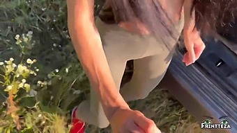 Pretty Girl Gets Cum On Ass In Public Pickup