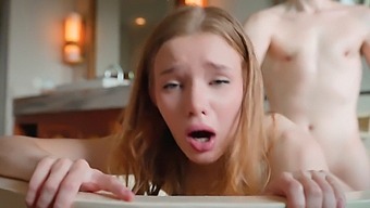 Russian Teen Stepsister Caught In Bathroom By Brother