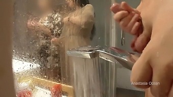 Stepmother Caught Me Jerking Off In The Bathroom And She Likes To Watch. My Pervert Family.